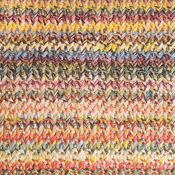 NWOT Striped Straw Clutch bag - Picture 4 of 5